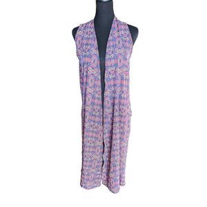 New LuLaRoe NWT Joy Style Kimono Vest Sleeveless Womens Southwest Pattern Size S